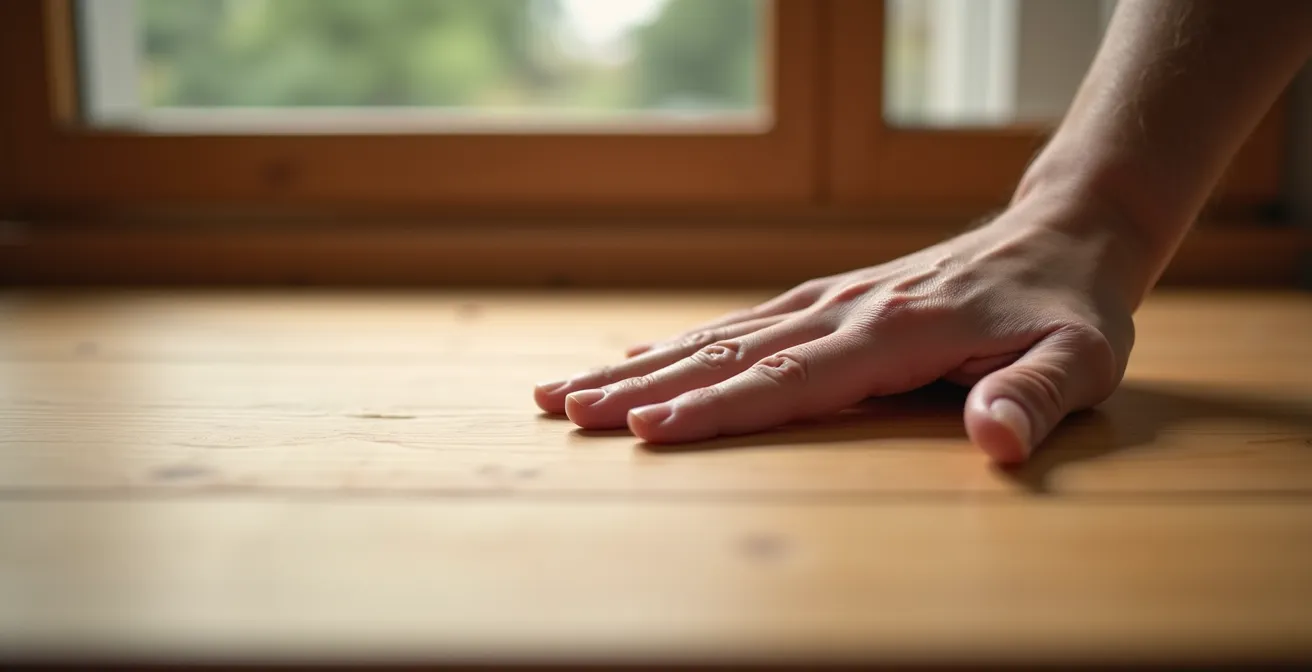 Texture détaillée du bois d'érable québécois avec ses veines naturelles