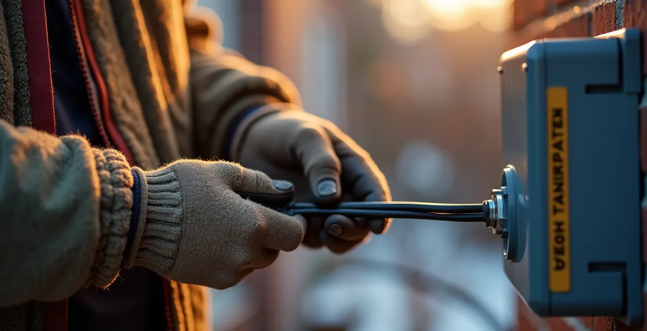Installation d'un transformateur 12V et câblage basse tension dans un jardin québécois