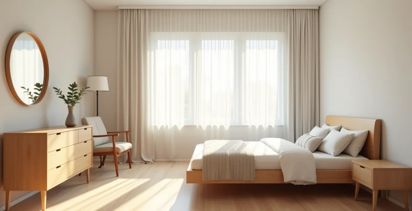 Vue aérienne d'une chambre montréalaise avec position optimale du lit